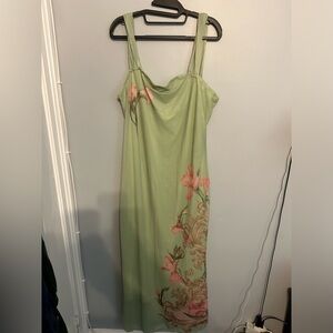 NEW WITH TAGS Cider Green Dress with Pink Flowers